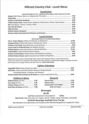 Lunch Menu Page 2