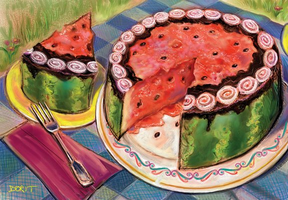 Digital Painting: "Watermelon Cake"