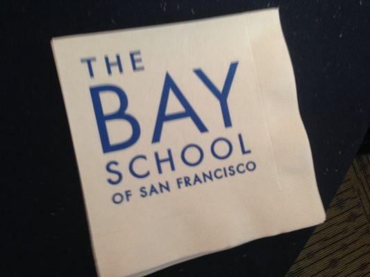 Napkins at The Bay School of San Francisco.