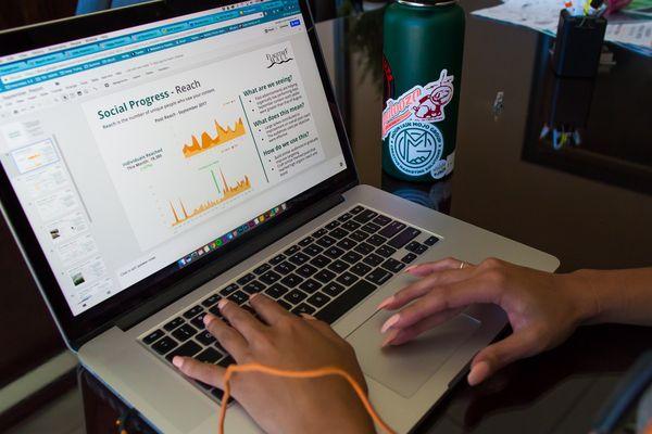 Analyzing social media metrics.