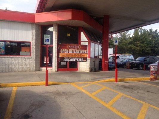 Real smart.... blocking handicap access to store.... we had to park else where.... is that sign so important than your customers?