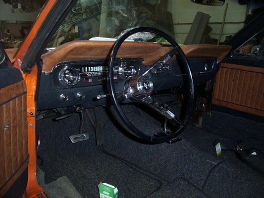 Custom 1965 Mustang Leather Dash