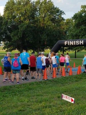 Off they go -- good luck Rexy Runners!