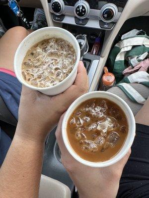 Iced Oat Milk Latte and Iced Americano with Oat Milk