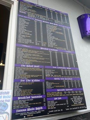 Full menu