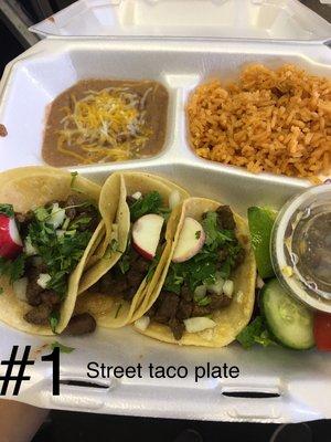 #1 street taco plate