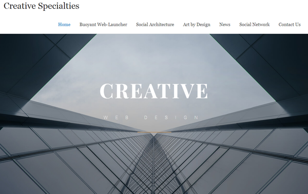 Creative Specialties Web Design, featuring Buoyante Web-Launcher and Art by Design