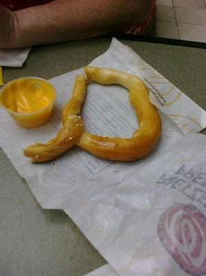 There was a whole pretzel before the pic was snapped.