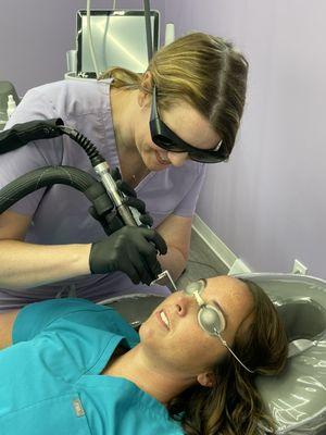 Offering laser facials