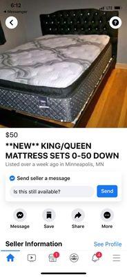 Not a photo from their store. This ad from Facebook Marketplace. Looks like neighbor posting, but is sketchy business.