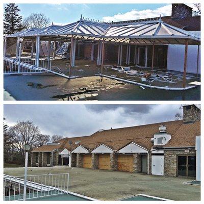 Demolition of Atrium at the old Apple Ridge Country Club