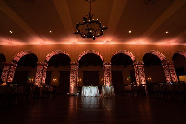 Bel Air Bay Club Uplighting - Rose Gold