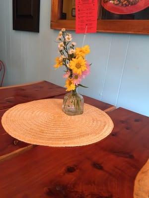 Cute picnic table for brunch