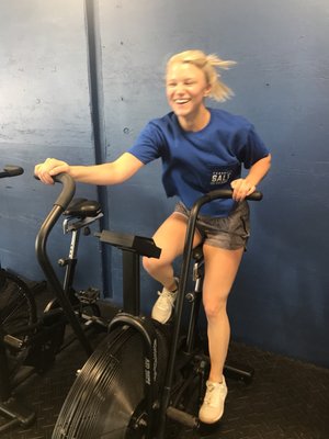 Annie always has a blast working out!