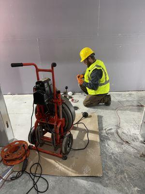 Underfloor Waste Line Cleaning - Commercial Building