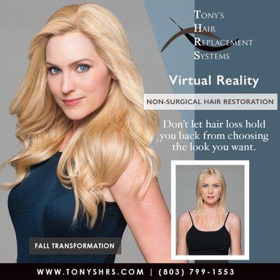 Virtual Reality Women's Non-surgical hair replacement solutions