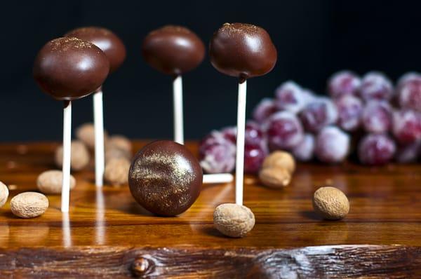 Hazelnut Truffle Lollipops