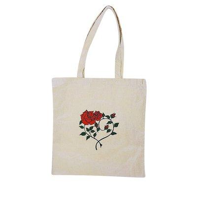 Eco bag with rose design