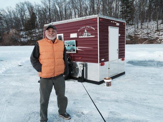 Ice Fisherman welcome.  The fishing's good!