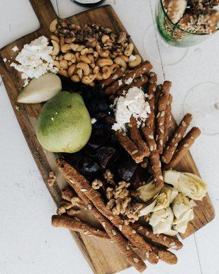 Sesame Twigs on a Charcuterie Board