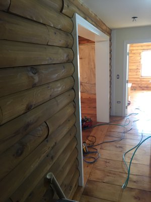 Complete log cabin remodel.