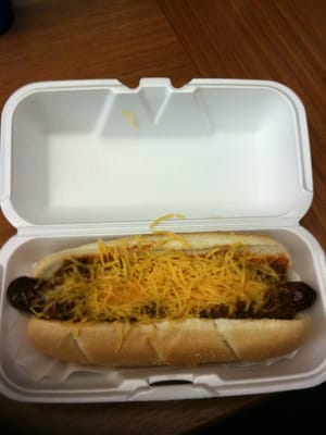 Chili (beef) dog