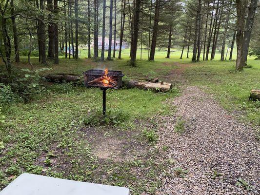 cooking chili with wood on a good strong camp-style grill? yes please! (ps the smoke flavor on it was OMGGGGG!!!