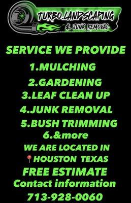 The service we provide