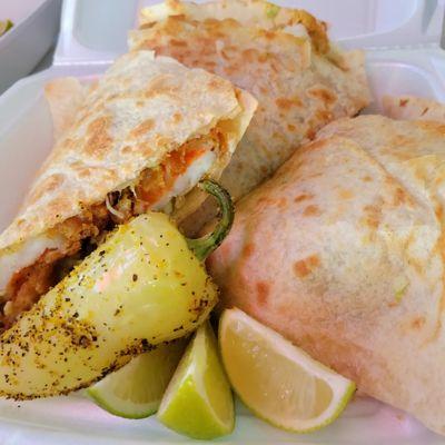 Quesadilla de camaron o pescado.