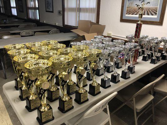 Trophies for the top shooters