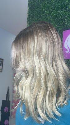 Reverse balayage, client had highlights and wanted to do balayage