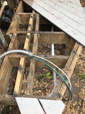 Move customer hot tub receptacle 3