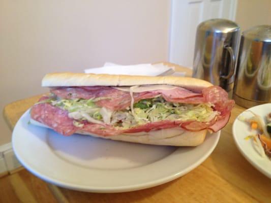 Their Italian Night Club - Real genoa salami, Italian capicola, smoked ham, and provolone cheese.