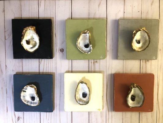 5x5 gold gilded oyster art