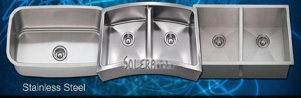 Solera Stainless Steel Sinks with Waterfall Faucets- USA Made