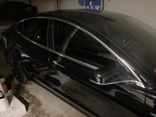 5% tint in the rear windows and 20% in the two front windows.