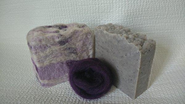 Soaps, handmade using organic ingredients.