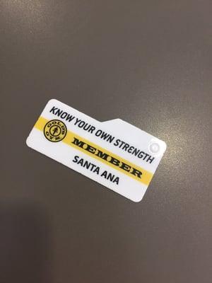 Member card. Santa Ana.