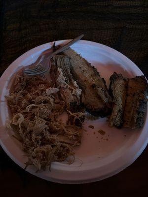 Brisket and pull pork