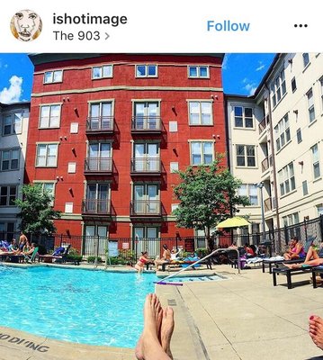 Gorgeous pool view on a sunny day