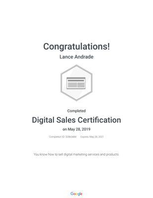 Digital Sales Certification