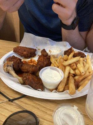 Wings and fries