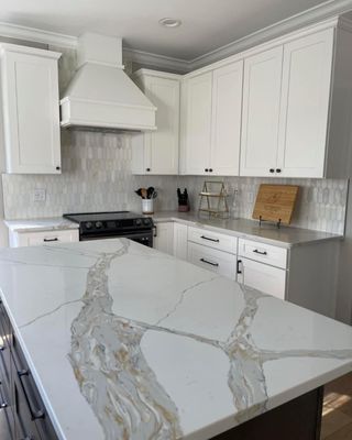 Kitchen remodel * tile work, granite work, new cabinets. #kitchen goals