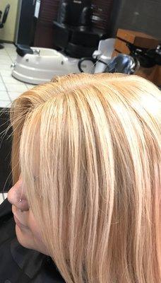 Blonde highlights