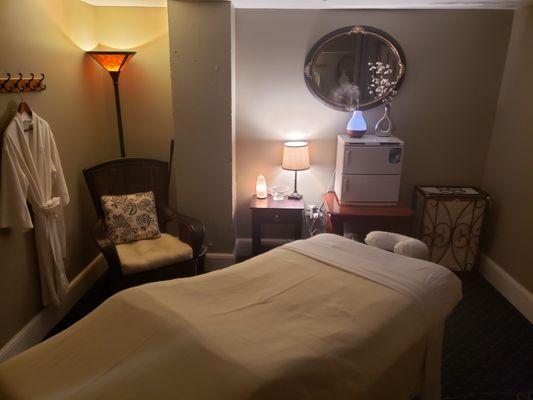 Heated treatment tables allow you to truly relax and unwind from the week's stress.