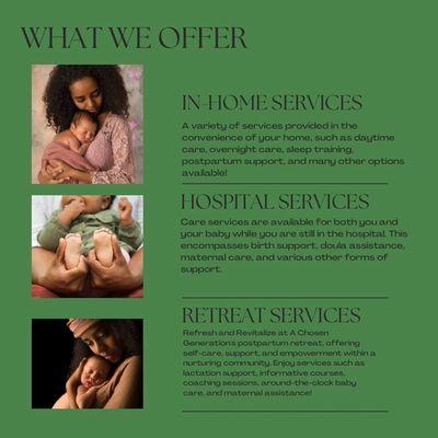 Here are the services we offer