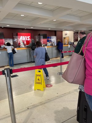 Slow moving line at Avis every time! I rent a car at BWI about once a year and forget about this and then I remember.