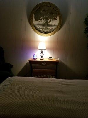 Massage therapy room