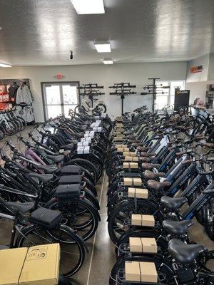 Showroom full of bikes