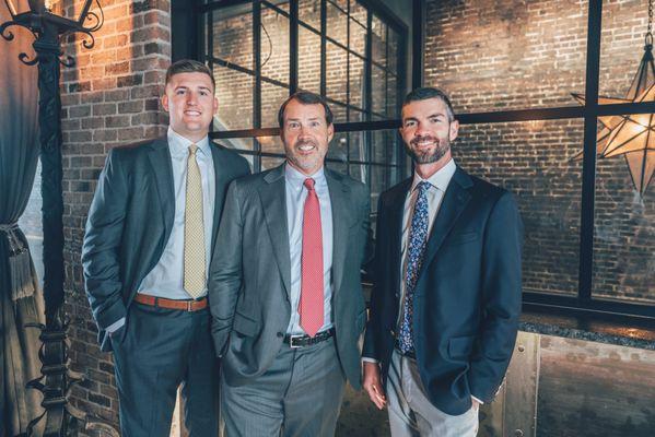 Attorneys Chase Swanson, Andrew Jones and Rutledge Jones.